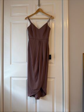 Lulu's Dusty Rose Spaghetti-Strap Midi Dress
